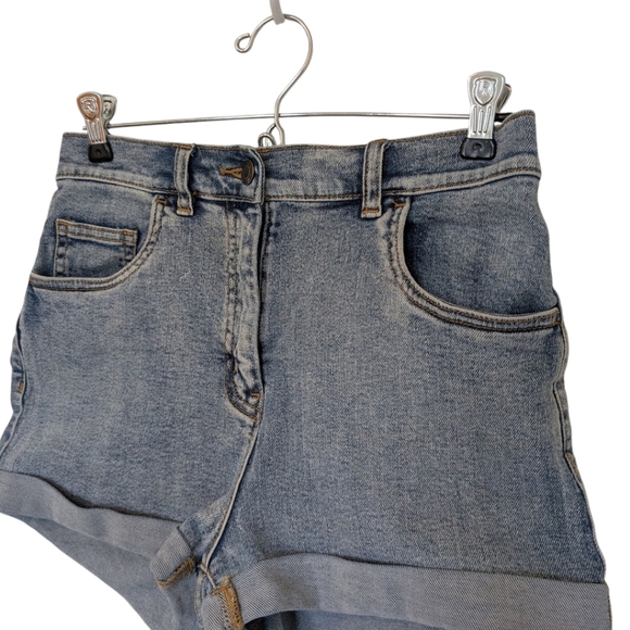 Aritzia Wilfred Free Jovovich Denim Shorts Retro Y2K Womens 6 Jorts Cuffed Blue - Picture 4 of 13